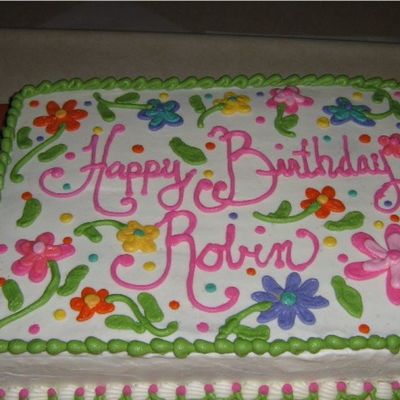 Bright Floral Birthday Cake