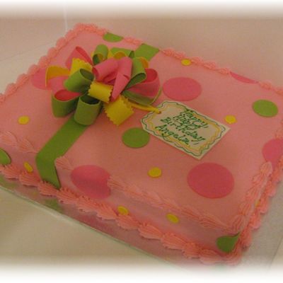 Present Sheet Cake