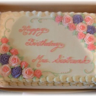 Purple And Pink Buttercream Roses