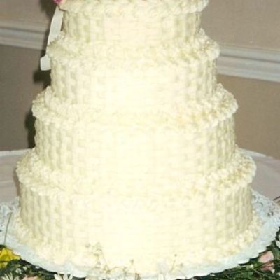 Basketweave Wedding Cake