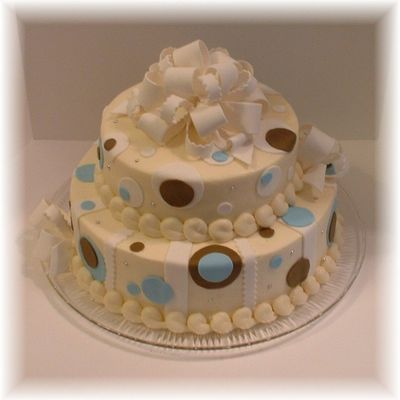 Polka Dot Bridal Shower Cake