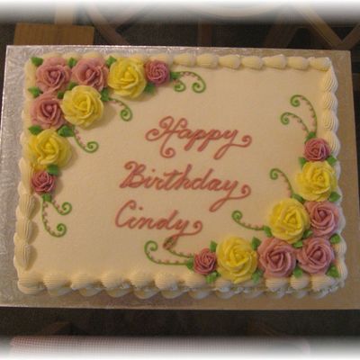 Simple Buttercream Roses Cake