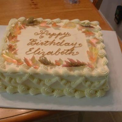 Wafer Paper Leaves Cake