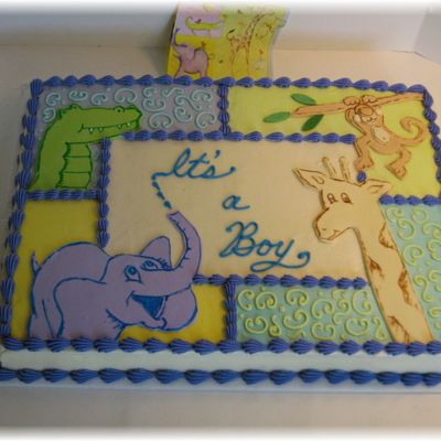 Animal Baby Shower Cake