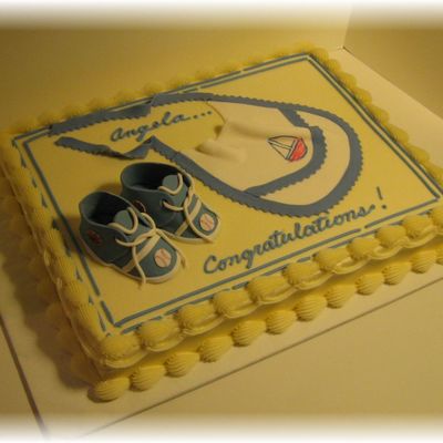 And Another Baby Booties/bib Cake