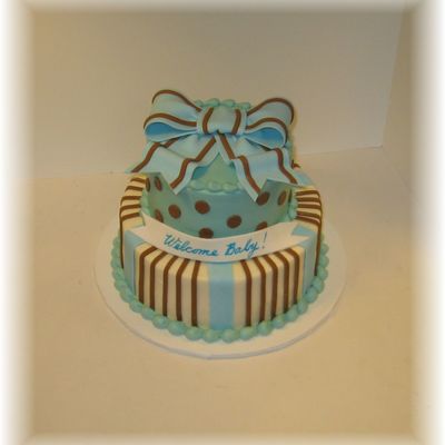 Blue And Brown Baby Shower