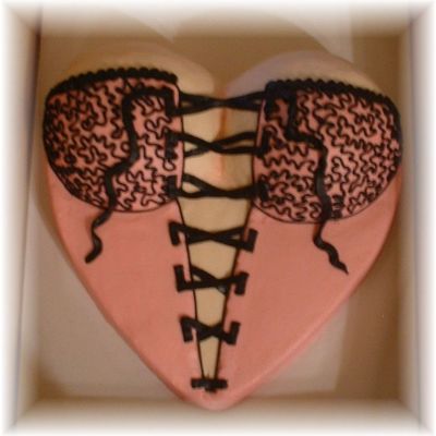 Pink And Black Bustier Cake