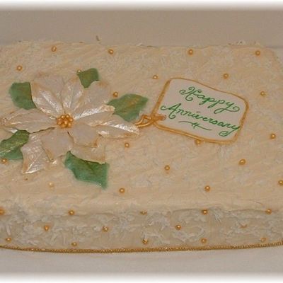 Poinsettia Anniversary Cake