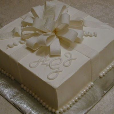Anniversary Cake With Monogram