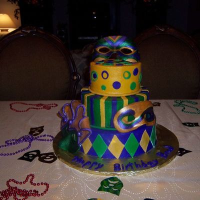 Mardi Gras Birthday - Front View