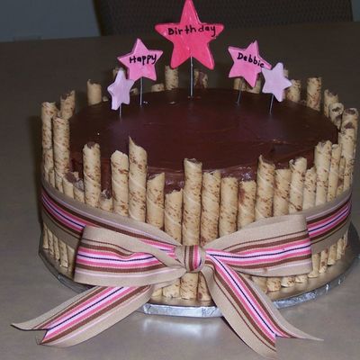 Chocolate Cake With Pirouettes