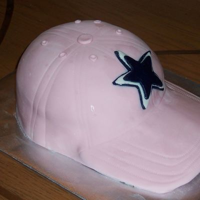 Pink Dallas Cowboy Baseball Cap Cake