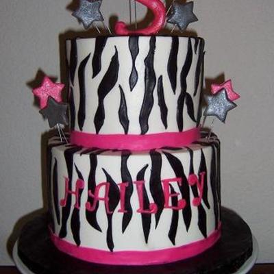 Zebra Birthday Cake