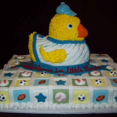 Duck/sports Baby Shower Cake