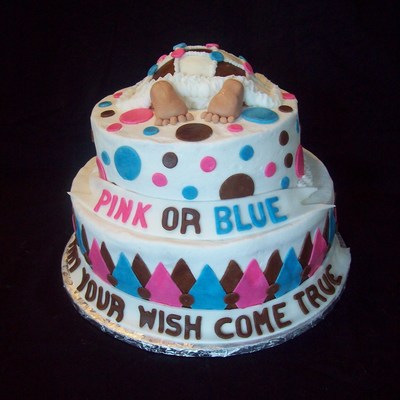 Pink, Blue & Brown Baby Butt