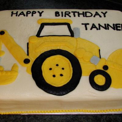 Backhoe Cake For Tanner