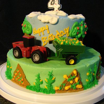 Tanner's Red Tractor Cake