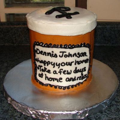 Ugly Pill Bottle Disaster Cake