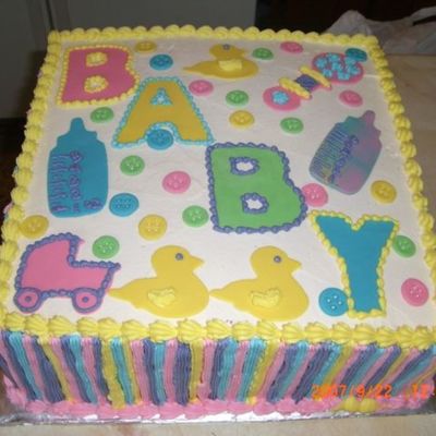 12*12 Baby Shower Cake