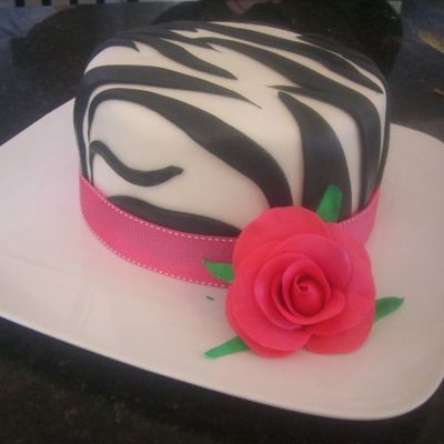 Zebra Birthday Cake