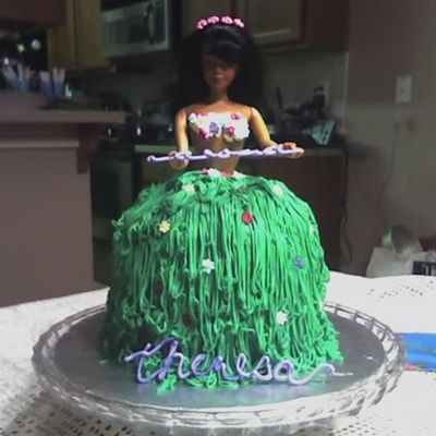 Hula Girl Cake - My First Doll Cake