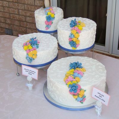 Traditional Spring Floral Wedding Cake