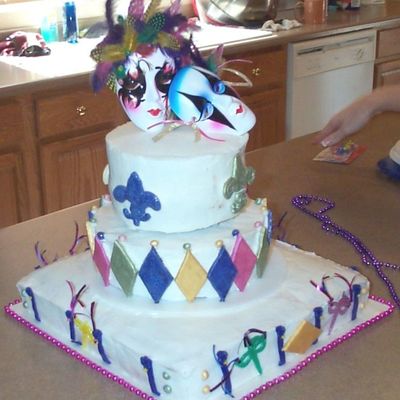 Mardi Gras Cake