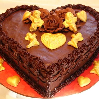 Decadant Chocolate Valentine Cake