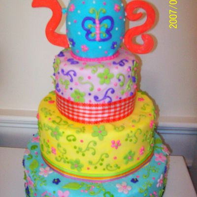 Colorful Teapot Cake