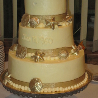 50Th Seashell Anniversary Cake