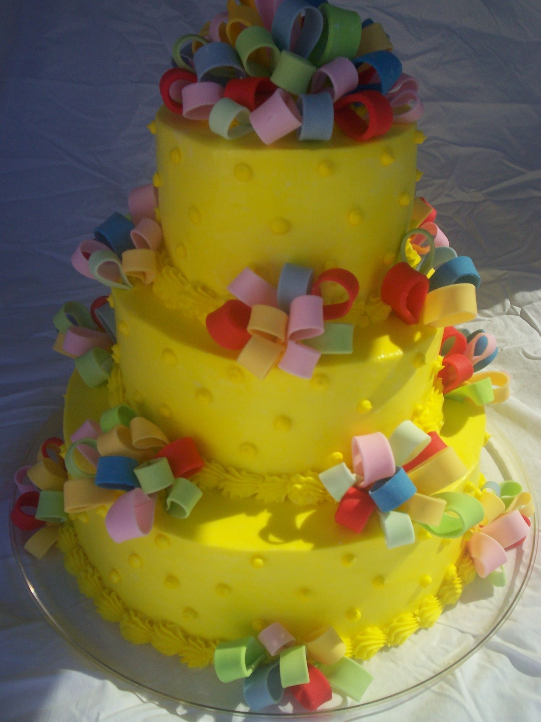 Colorful Ribbon Cake