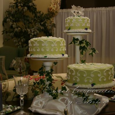 Son's Practice Wedding Cake