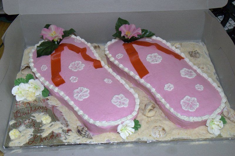 18Th Birthday Flip Flop Cake