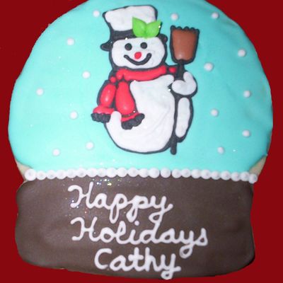 Snowman Snowglobe Cookie