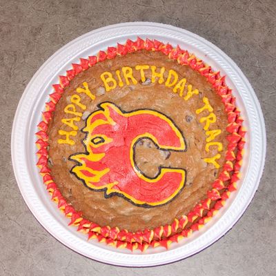 Calgary Flames Cookie Cake