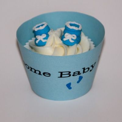 Vanilla Baby Boy Cupcakes