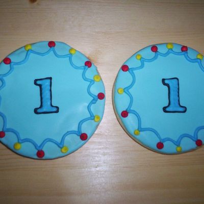 Large 1St B-Day Cookies
