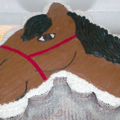 Horse Cupcake Cake