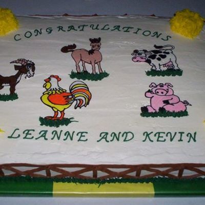 Wedding Farm Sheetcake