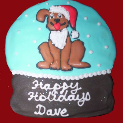 Puppy Snowglobe Cookie
