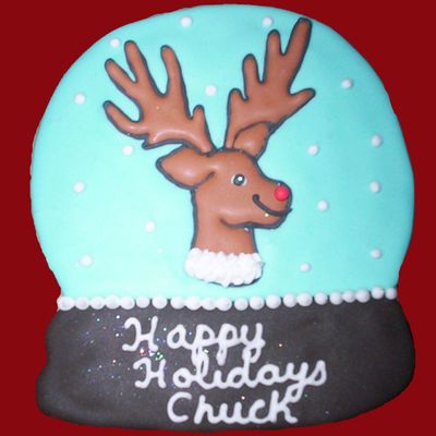 Rudolf Snowglobe Cookie