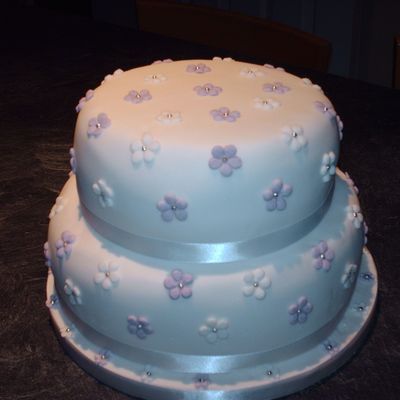 Round Pastle Coloured Cake