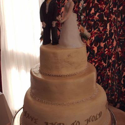 Chocolate Round 3 Tier Wedding Cake