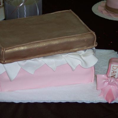 Choc And Pink Shoe Box Cake