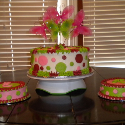 Pink And Green For Twin Girls 1St Party
