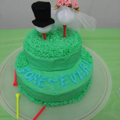 Groom's Shower Cake-Golf