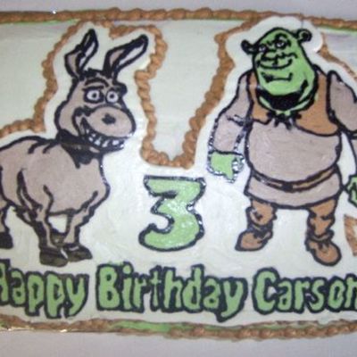 Shrek Birthday Cake