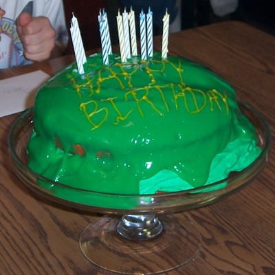 Green Slime Birthday Cake