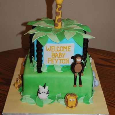 Jungle Baby Shower Cake