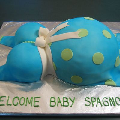 Blue Baby Belly Cake